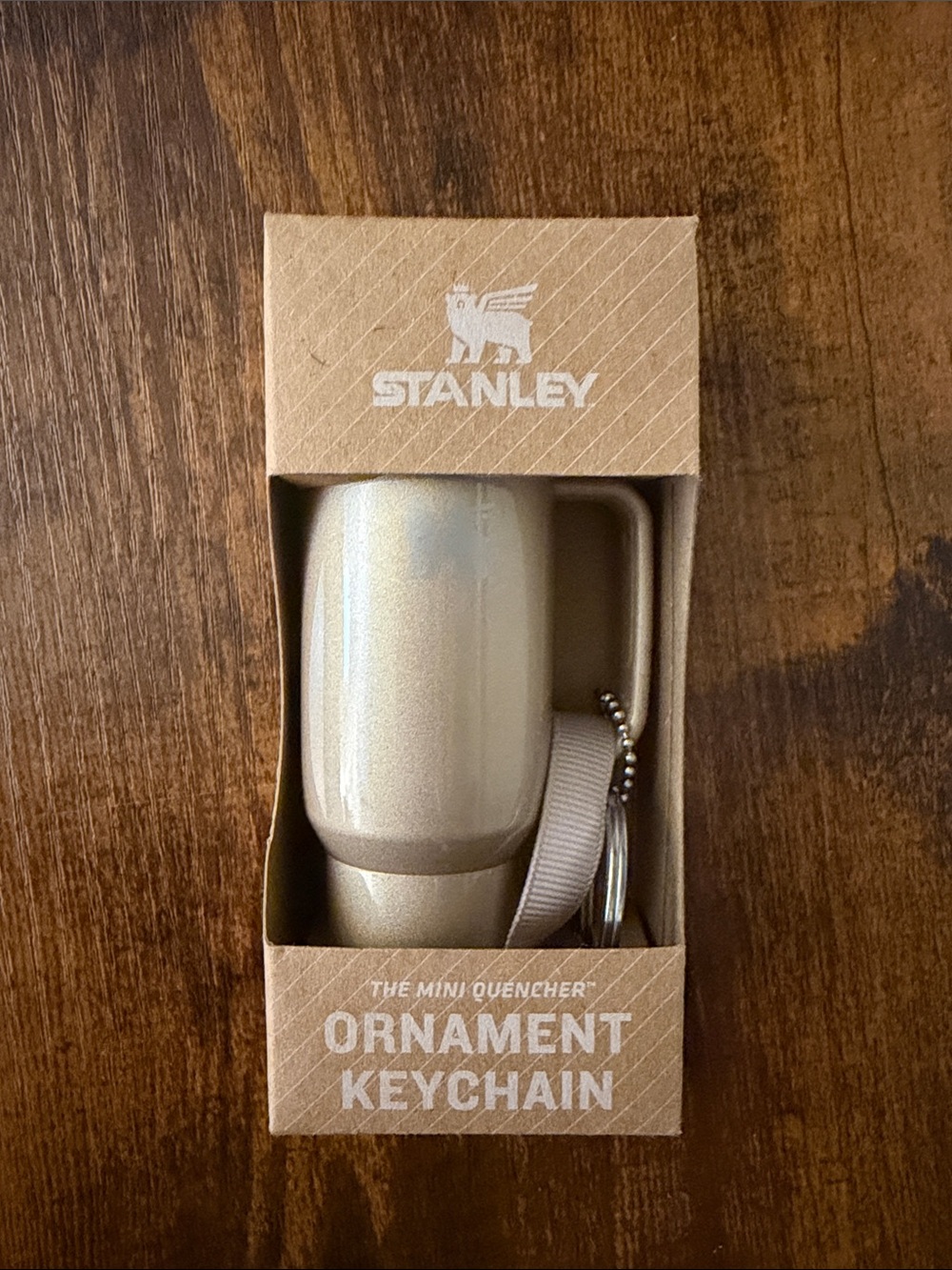 Stanley Mini Quencher Ornament Keychain - Beige Cream